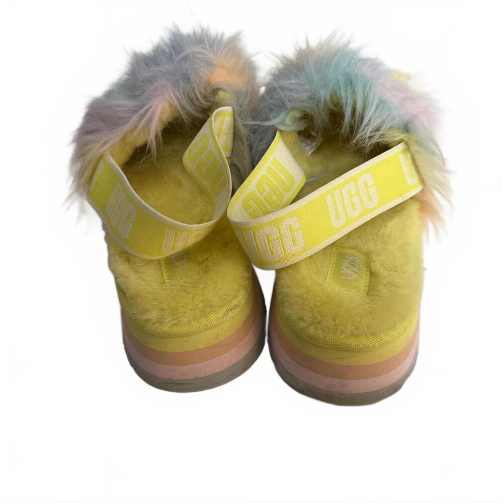 UGG Fluff Yeah Rainbow Disco Platform Sandals. SZ… - image 3
